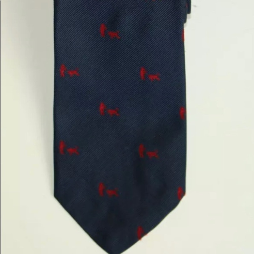 Brooks Brothers Makers Blue & Red Animal Print Silk Tie